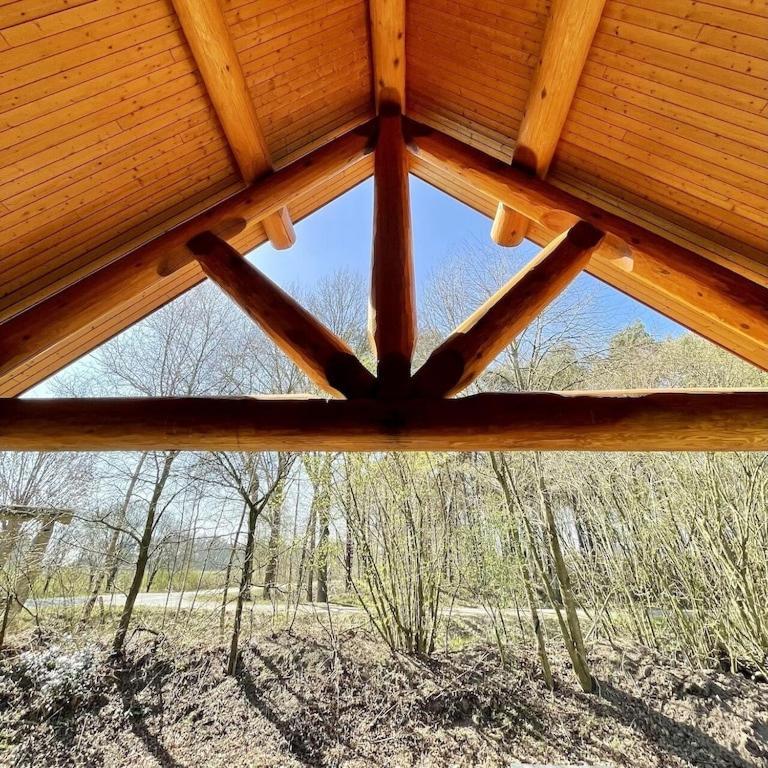 Unieke Houten Villa Met Sauna In Twente - 5P Den Ham Exteriör bild